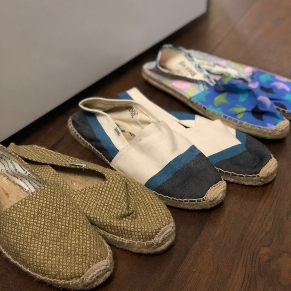 3 pairs of soludos espadrilles- one brand new